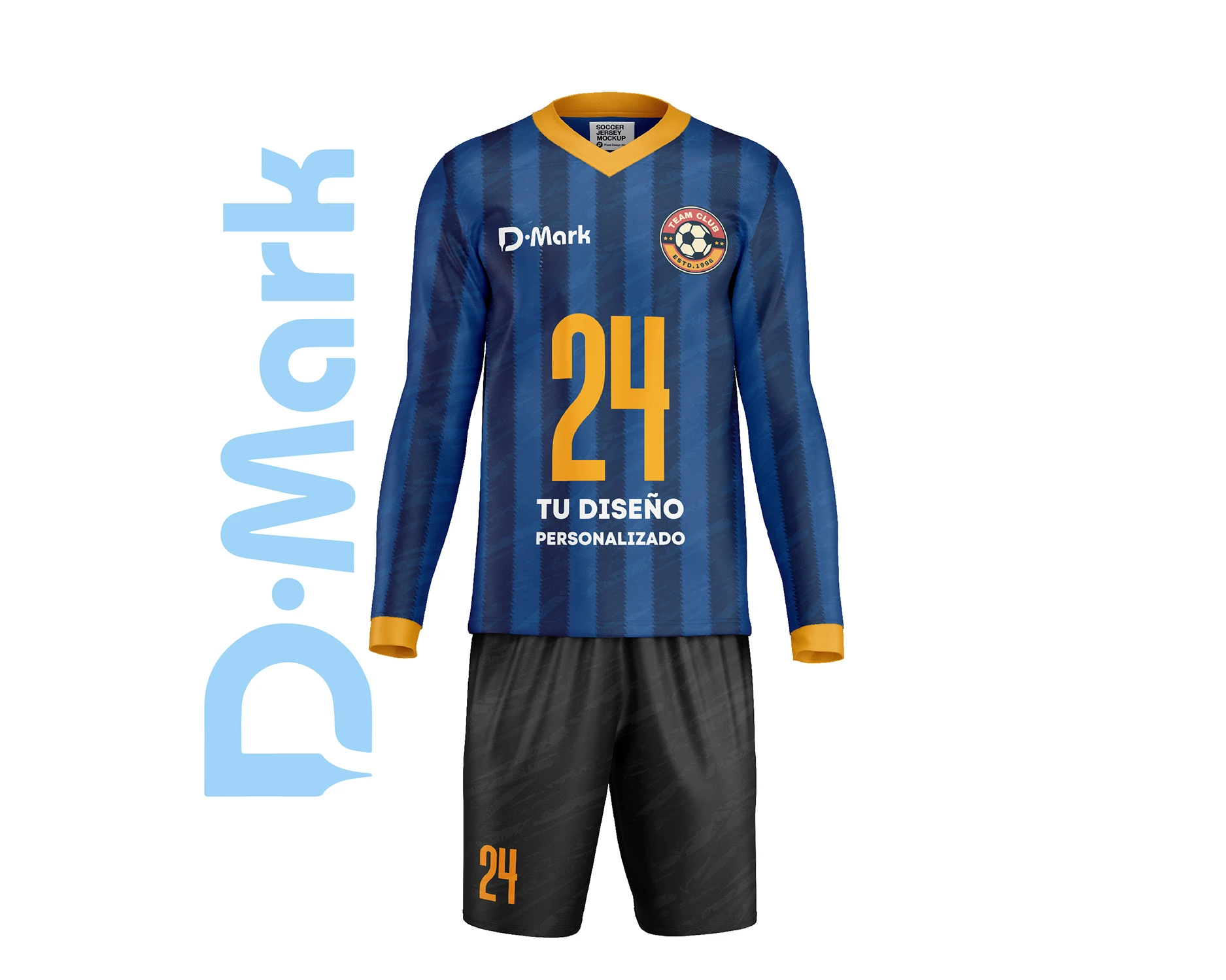 Uniforme de Fútbol Full Sublimado – Manga larga, Cuello Redondo