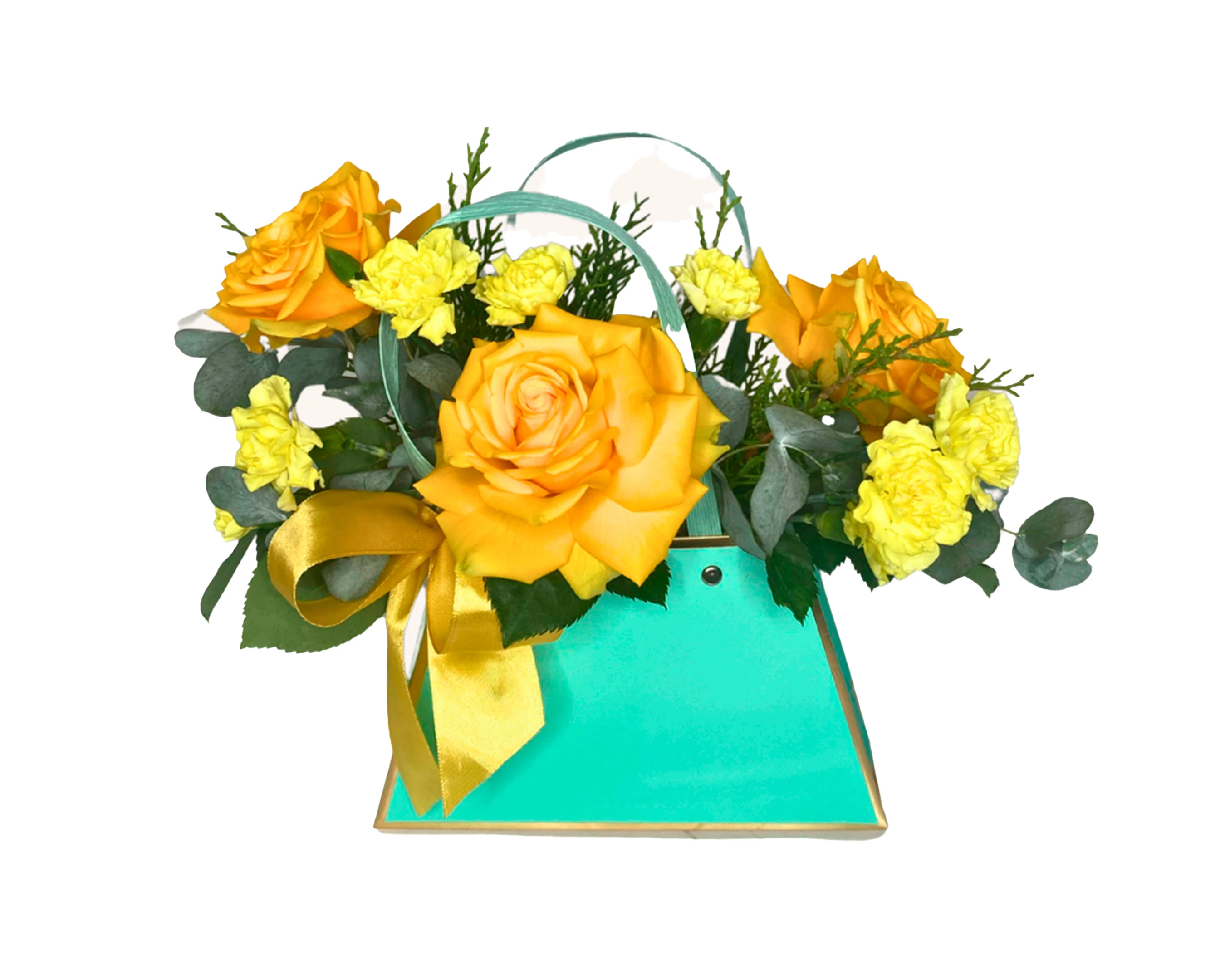 Cartera Floral Amarilla & Naranja